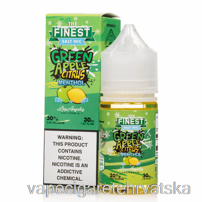 Vape Cigarete Zelena Jabuka Citrus Mentol - Najfinije Izdanje Slatkiša Sol Nic - 30ml 30mg